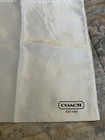 New  coach   Large White  Satin Dust Cover storage Bag 16    X 13   
