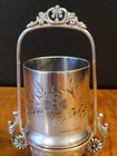 Antique- Rare 1892 Toothpick match Holder  Silver Plate  Miniature Pickle Castor