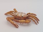Jeweled Crab Trinket Box Ring Holder Magnetic Hinged Lid Gold Maximalist Decor