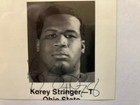 Korey Stringer Signed Cut  Ohio State Aa  Nfl Vikings  Pro Bowl  D  2001