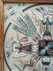 Navajo Sand Painting Framed 14 X 14 Signed Valerie Begg Native American Folk Art
