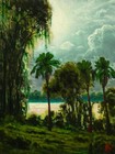 Oil Painting Original Florida Highwaymen Style Impressionist Moon Max Cole 78007