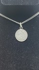 Seated Liberty Dime 1875 Love Token Pendant And 24    Chain Silver Engraved