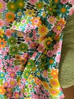 Fun   Vibrant Vintage Floral Print House N Home Heavy Cotton Blend Curtains -