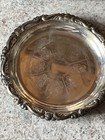 2 Vintage 4  Silver Plated Epon Steel Tea Cup Plate ashtray dish trinket