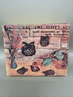 Vintage Cast Iron Owl Family Trivet Set Of 5 Mcm Kitchen Wall Art Nib