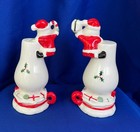 Vtg Mg Menschik Goldman 1960 Santa On Lantern Christmas Salt Pepper Shakers Rare