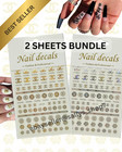 5d Embossed Nail Art Decals Bundles Luxury Craft Monogram Gold Silver Manicure