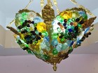 Rare Art Nouveau Murano Grapes Glass Chandelier 