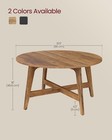 31 5 Inch Wooden Round Coffee Table For Living Room Modern Furniture Clearance