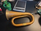 Antique vintage Brass Valveless Bugle Signal Horn     Unmarked     Original Patina    