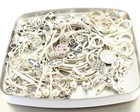 Sterling Scrap Lot 350 Grams Bead Charms Pendant Necklaces Bracelet Earring Ring