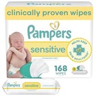 Pampers Baby Wipes Sensitive Water Based Hypoallergenic 168 Count