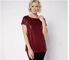 Belle By Kim Gravel Jingle Belles Qvc Sequin Top Lot Of 3 Large Holiday Festive