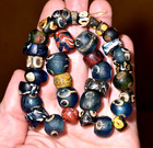 Ancient Islamic African Glass Trade Beads Eyes   Stripes Excavated Djenne  Mali