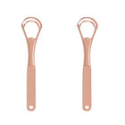 2pcs Tongue Scraper Cleaner Brush Wide-head Double Blades Scrapers For Oral Care