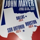 John Mayer Concert Poster Summer 2007 Limited Edition Dallas Houston San Antonio