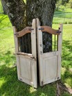 Antique Vintage Swinging Wood Wrought Iron Western Saloon Bar Cantina Doors