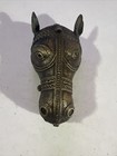 Vintage Brass Line Design Handcrafted Horse Head Engraved Wall Hanging Figurine