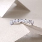 2 5mm Real Moissanite Half Eternity Ring Wedding Band 925 Sterling Silver Gift