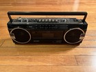 Vintage Sharp Qt27  bk  Boom Box Stereo Radio Works   Cassette Needs Repair