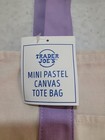 Trader Joe   s 2026 Mini Canvas Pastel Reusable Tote Bag Purple - Brand New   Us