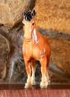 Breyer - 1958 - Glossy Bay Clydesdale - No Muscle Version - Rare  Mint 