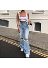Clearlove Women s Wide Leg Jeans Stretchy High Waisted Bell Bottom 2026 Basic