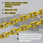 G80 Log Chain 5 16   X 14 Ft   Tow Chain With Grab And Slip Hooks