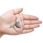 Heart Urn Necklace For Ashes Cremation Memorial Keepsake Jewelry 12 Birthstones