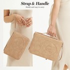 Leather Bible Cover For Women  Floral Bible Case With Handle  Light Brown   Bibl