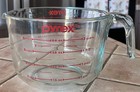Pyrex 64oz Measuring Glass 8 Cups Red Lettering 2 Quart Liter Batter Bowl Usa