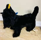 Steiff 12    Plush Scottish Terrier Scottie Dog   Blue Tartan Bandanna Nwt Germany