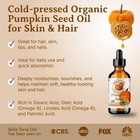 Natural Cold-pressed Pumpkin Seed Oil 100  Pure Skin Hair Nails Face  High Zinc