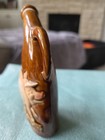 Early 1900 Schafer Vater Style German Ceramic Pig Whiskey Flask Decanter Bottle