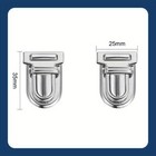 1set 10 Sets Iron Tuck Lock Clasp Catch Purse Thumb Lock For Pu Leather Bag