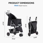 3-wheels Outdoor Pet Travel Stroller For Small Dogs And Cats With Safety Brake