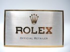 Nice Vintage Rare Rolex Official Retailer Brass Plaque Store Display Two-tone