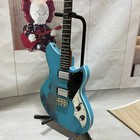 Blue Electric Guitar Handcrafted Vintage Heavy Relics 21 Frets Fast Ship From Us