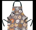 Fun Kids Dog Print Apron Adjustable Neck Strap Child Chef Cooking Art 3-5 Yr