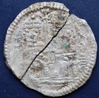 Serbia Medieval Stefan Uros Iv Dusan Et Elena 1331-1355 Half Dinar Broken   0 4g