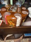 Vintage Drueke Poker Chips Rotating Carousel Decal Art  5506 A Rare Find W Cover