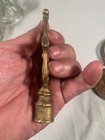 Vintage Large Art Nouveau Brass Patina Finial C1940s 4 1 2  Tall