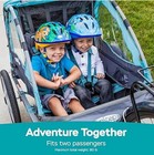 Instep Take 2 Bike Trailer For Kids Double Seat With Bug Screen Weather Shield