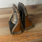 Vintage Liberty Bell Bookends Cast Iron Bronze Finish Decor