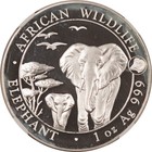 2015 Somalia 100 Shillings 1 Oz  999 Silver Elephant  Goat Privy - Ngc Ms-66
