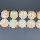 Rare Canada  925 Silver 20 Coins Bracelet  5 Cent 1885-1911