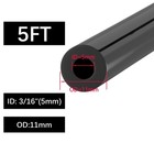 Bekelan 3 16   5mm  Id Silicone Vacuum Tubing Hose Line 3 16  5mm -5ft  Black