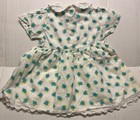 Girls 24m Vintage Sesame Street Floral Dress 100  Cotton White Blue Eyelet