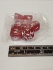 Shimmering Clear Red 7pcs set Acrylic Polyhedral Dice D4-d20 For Dnd Mtg Rpg New